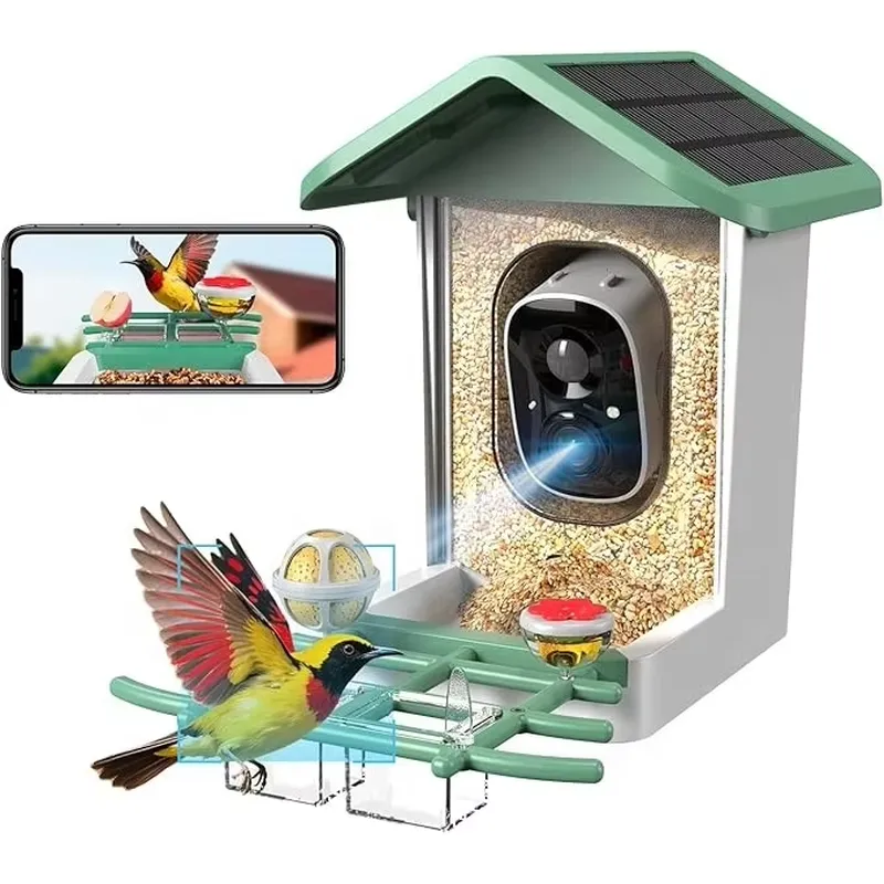 Smart Garden Ai - Intelligenter KI-Vogelfutterspender mit Vogelerkennung, Automatisches Vogelbeobachtungs-