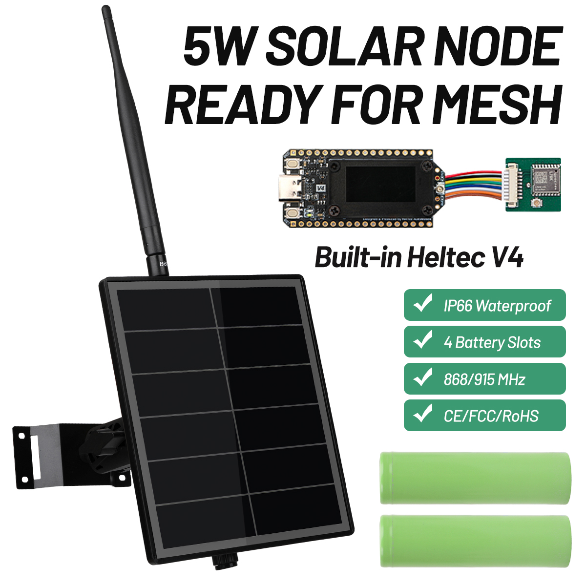 Smart Garden Esp32 - Outdoor Meshtastic Solar-Knoten mit GPS-Modul Heltec
