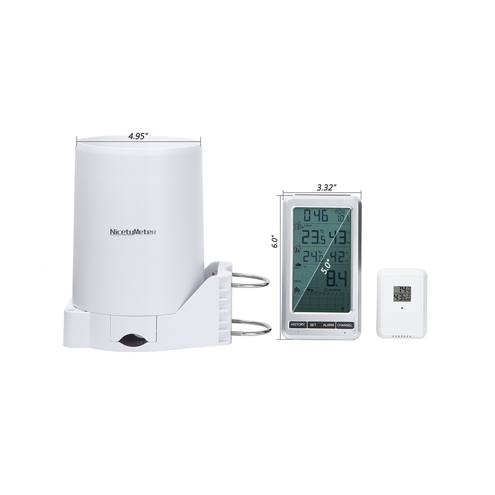Garden Weather Station - 0206 RF 433MHz Kabelloser Kippbehälter-Regenmesser aus