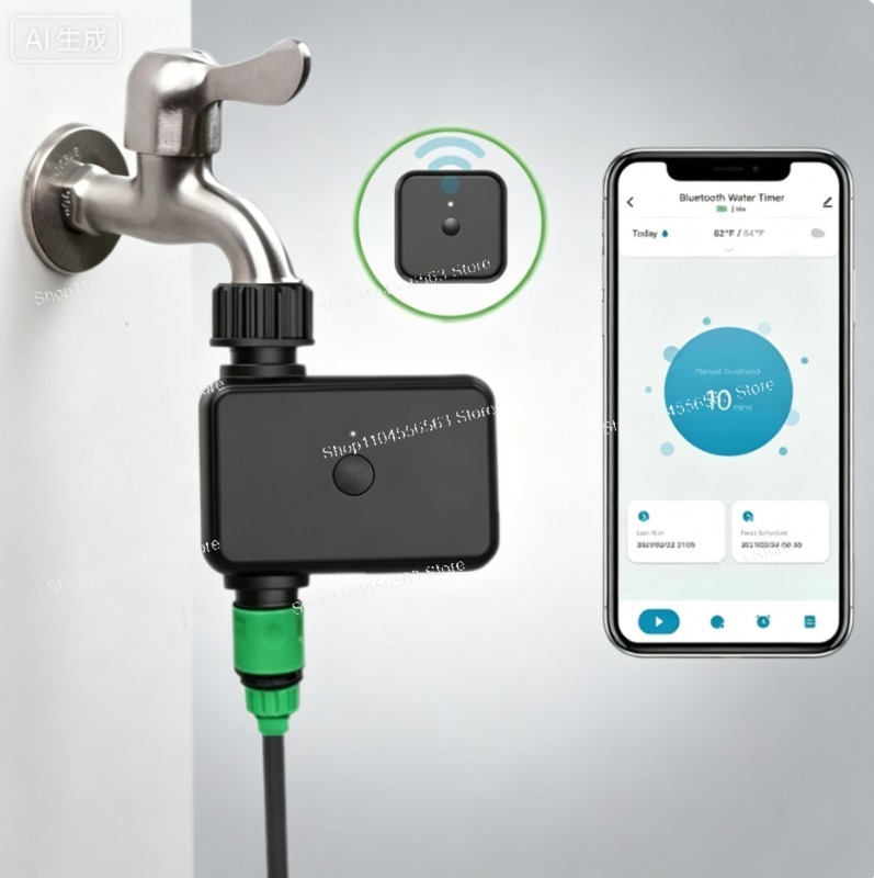 Smart Garden Timer - Smarter WLAN-Gartenbewässerungstimer: Automatischer Tropfbewässerungsregler, App-Fernbedienung für