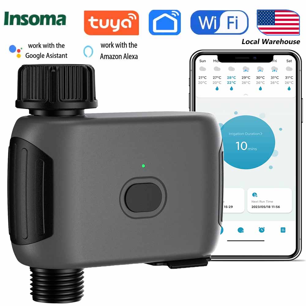 Smart Garden Hose Timer - INSOMA Automatische Pflanzenbewässerung Smart WLAN Sprinkler-Timer