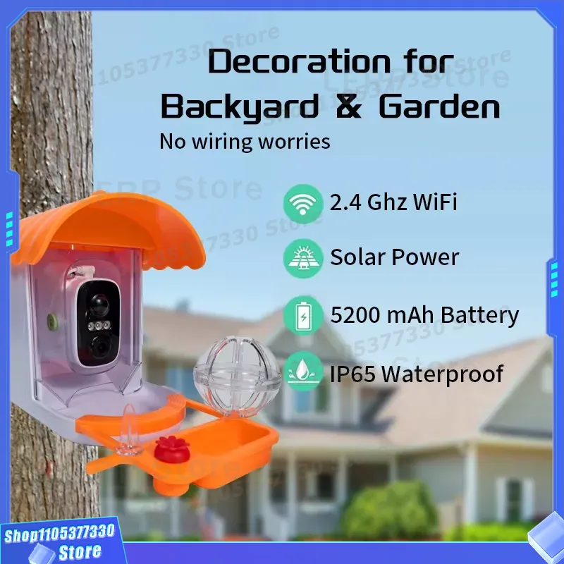Smart Garden Ai - 3MP HD Intelligenter Vogelfutterspender mit Kamera