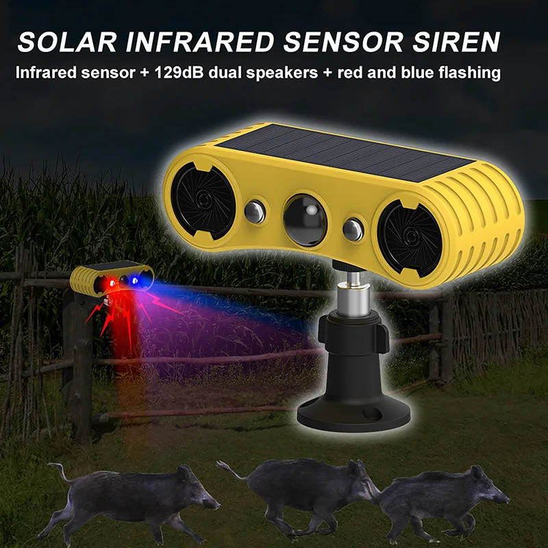 Smart Garden Light Camera - Solar-Bewegungssensor-Alarm LED Rot & Blau Stroboskoplicht