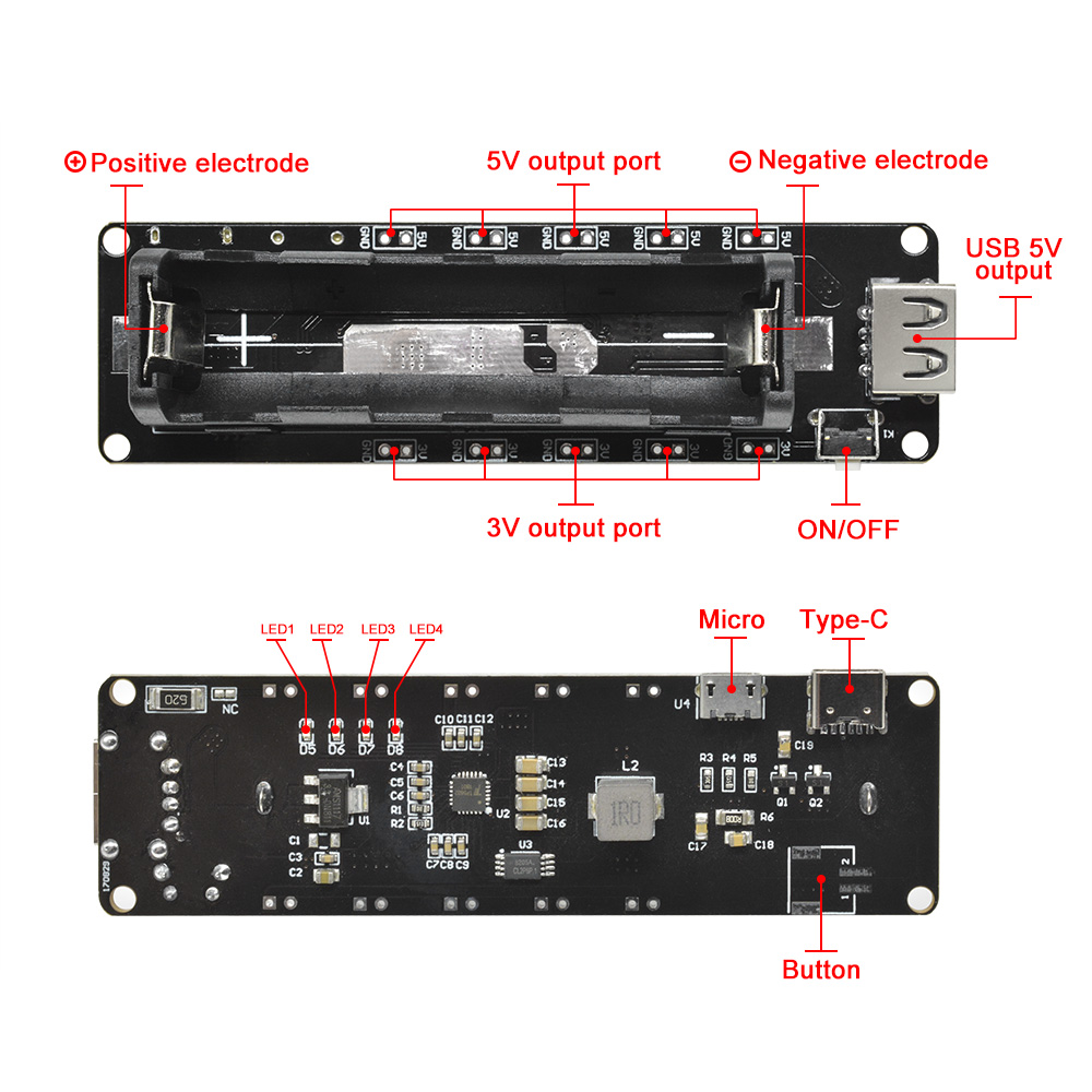 Smart Garden Esp32 - WEMOS ESP32 18650 Lithium-Batterie-Shield V3 Mobiles