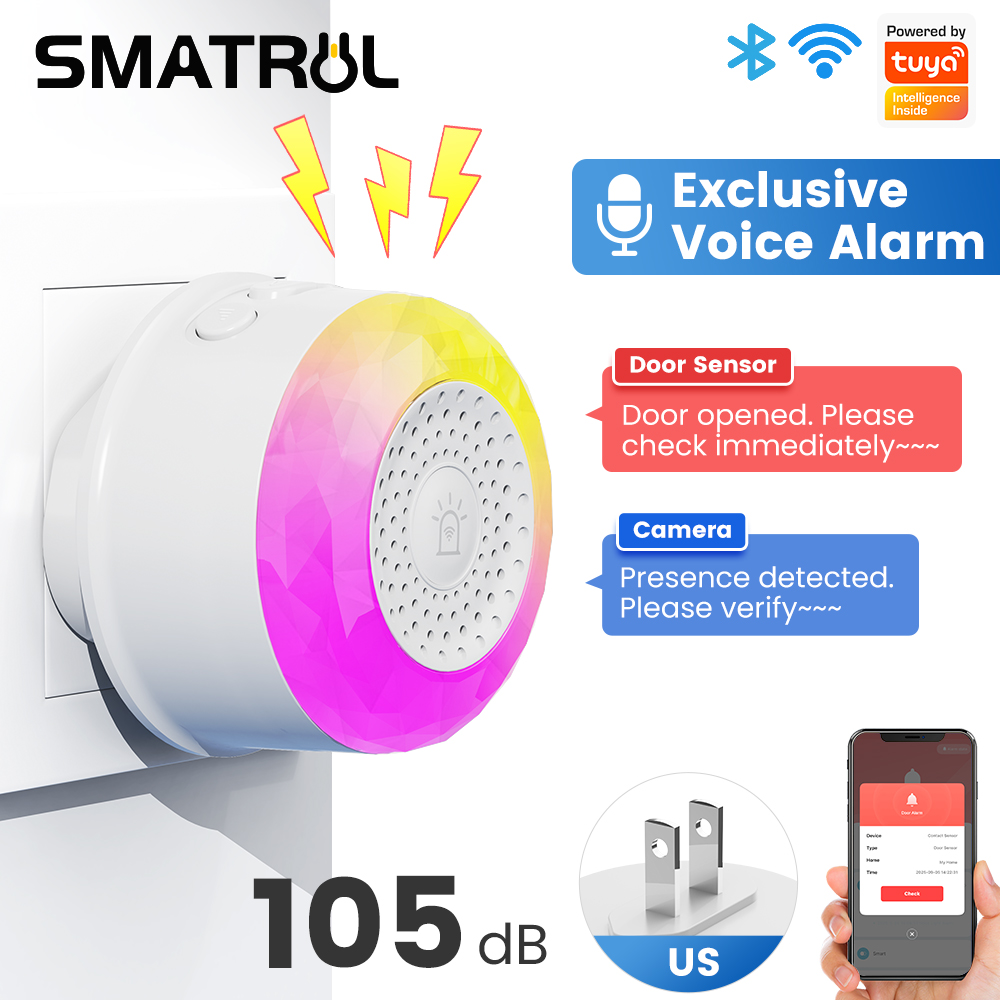 Smart Soil Sensor - SMATRUL Tuya WLAN-Schall- und Lichtalarmsensor mit