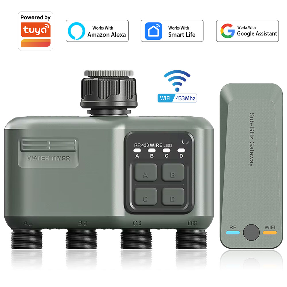Smart Garden Hose Timer - 4-fach programmierbarer Bewässerungstimer für Gartenschlauch, mit
