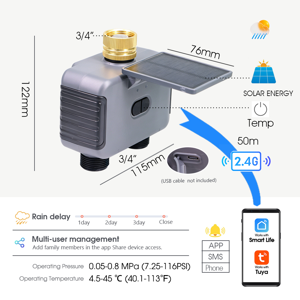 Tuay Smart Solar 2-Zonen-Bewäs – Smart Garden Tap Timer Bewertung und Preis