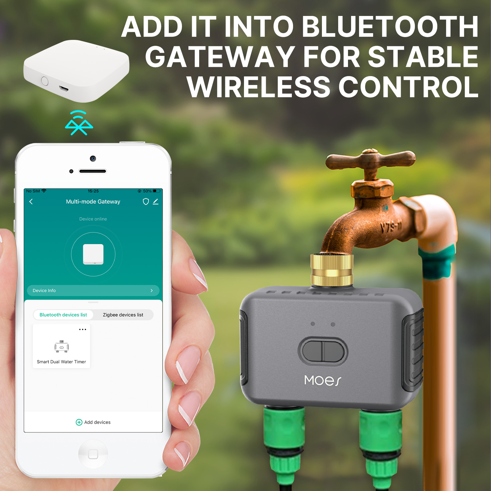 MOES Bluetooth Smart 2-Wege-Wa – Smart Garden Tap Timer Bewertung und Preis