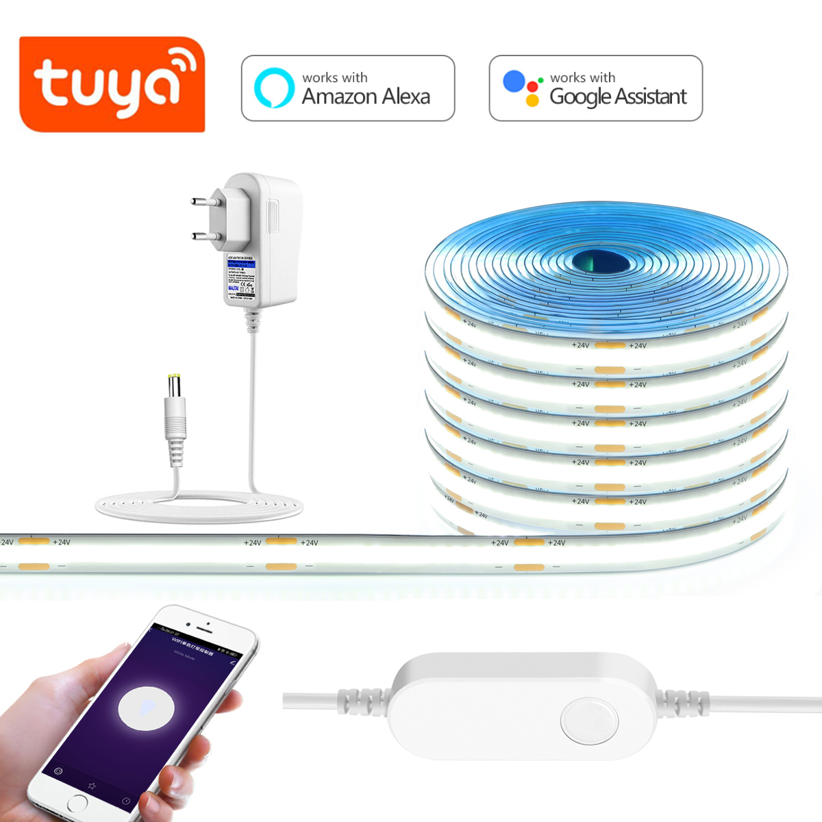 3M 5M 10M 24V COB LED Streifen – App Smart Garden Bewertung und Preis